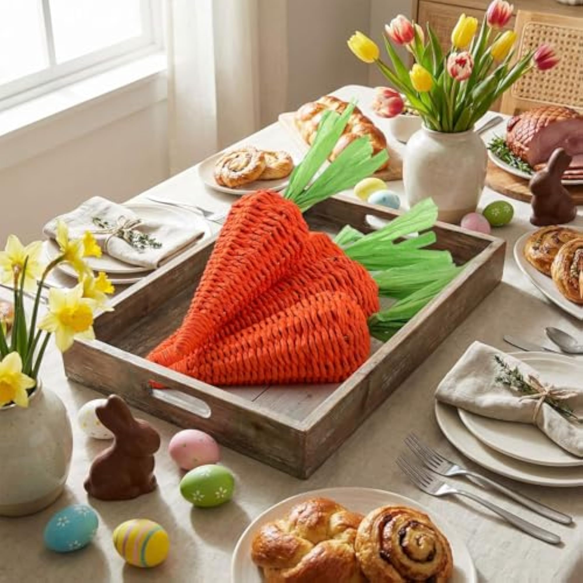 4 Pcs Large Easter Artificial Carrots Decorations